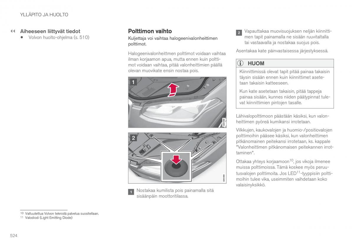 Volvo XC90 II 2 omistajan kasikirja / page 526