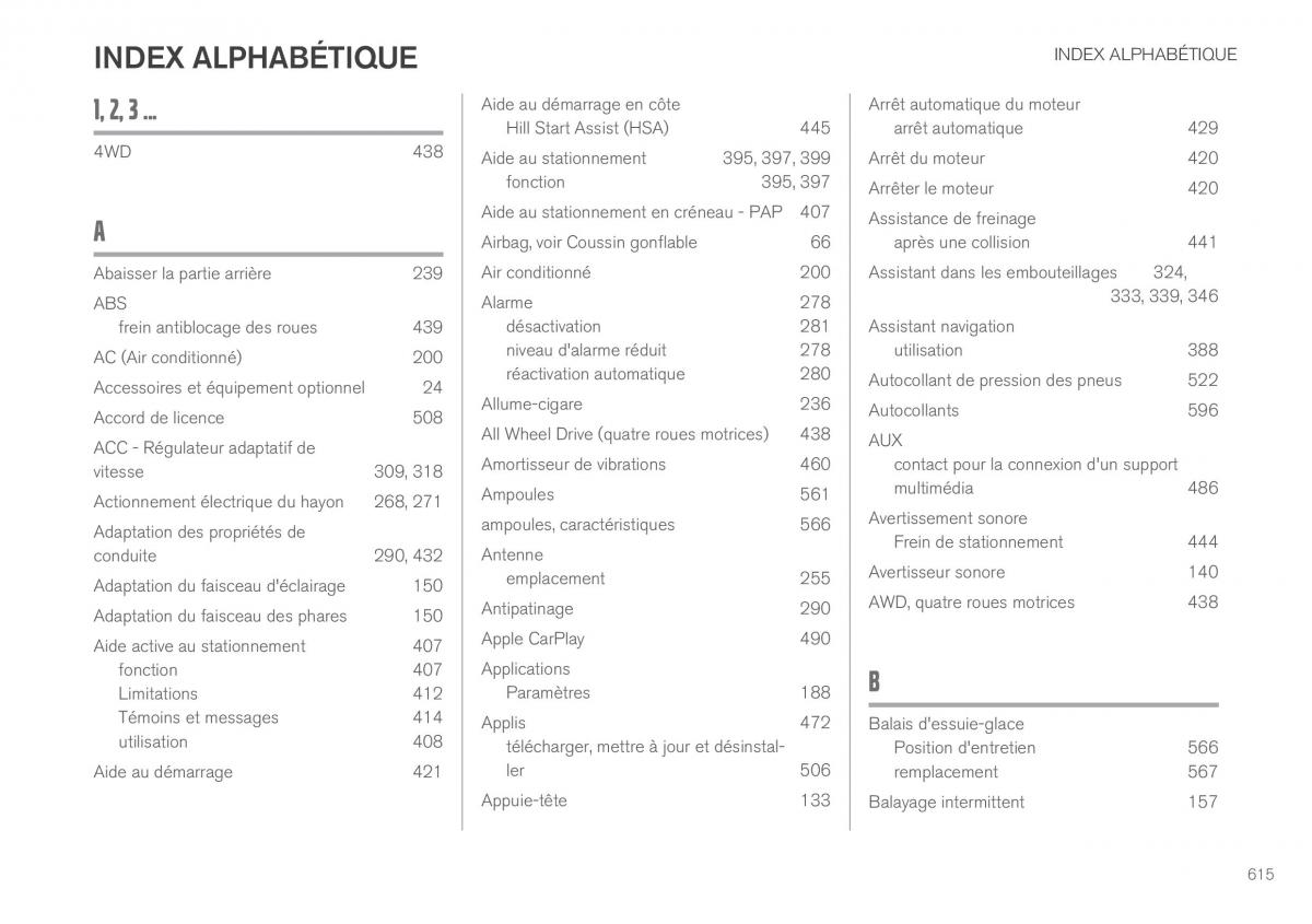 Volvo XC90 II 2 manuel du proprietaire / page 617