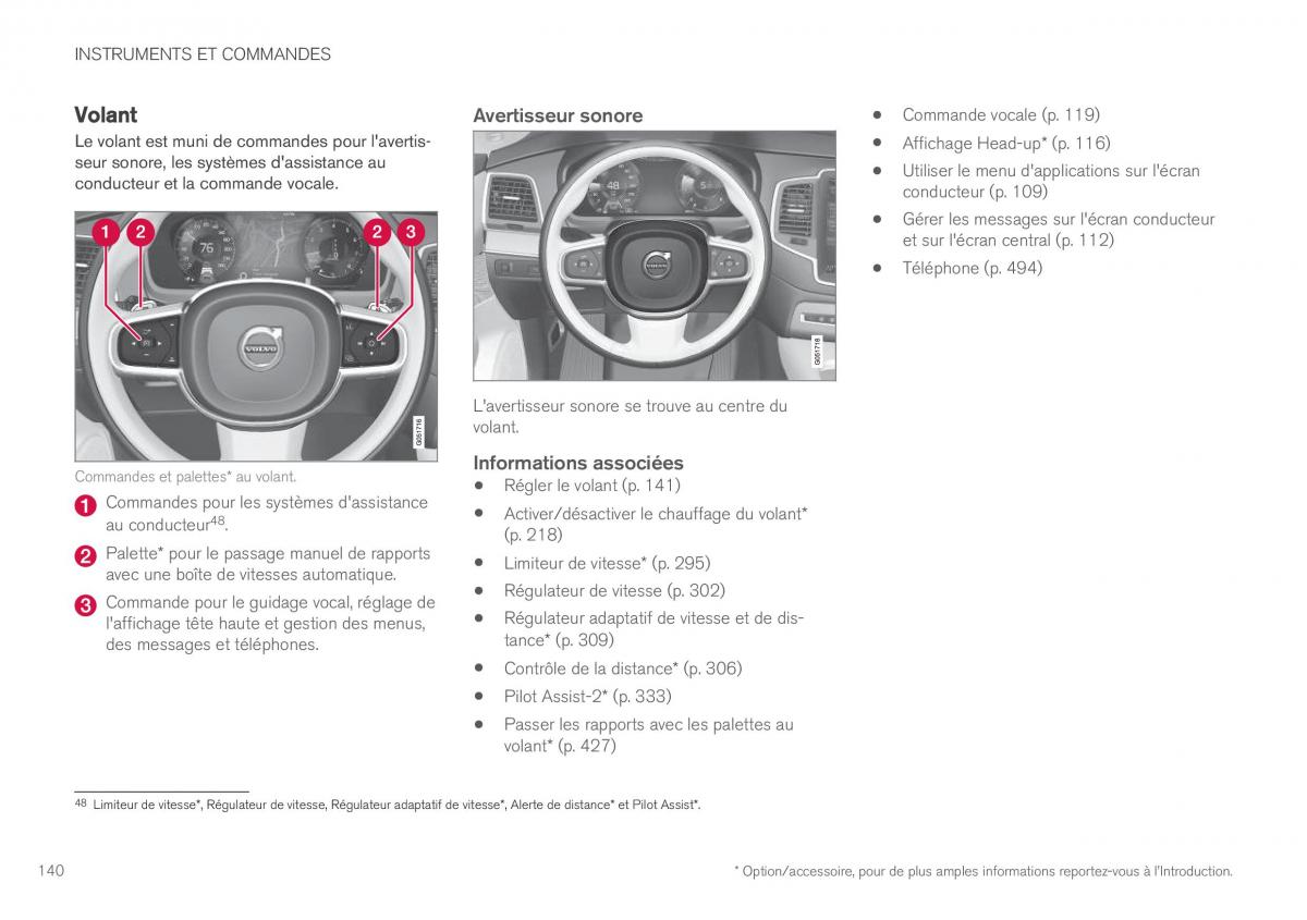 Volvo XC90 II 2 manuel du proprietaire / page 142