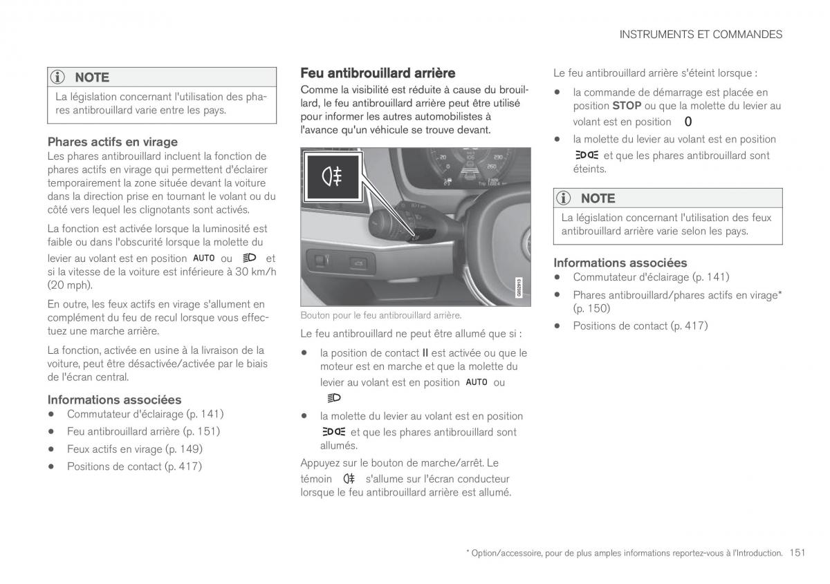 Volvo XC90 II 2 manuel du proprietaire / page 153