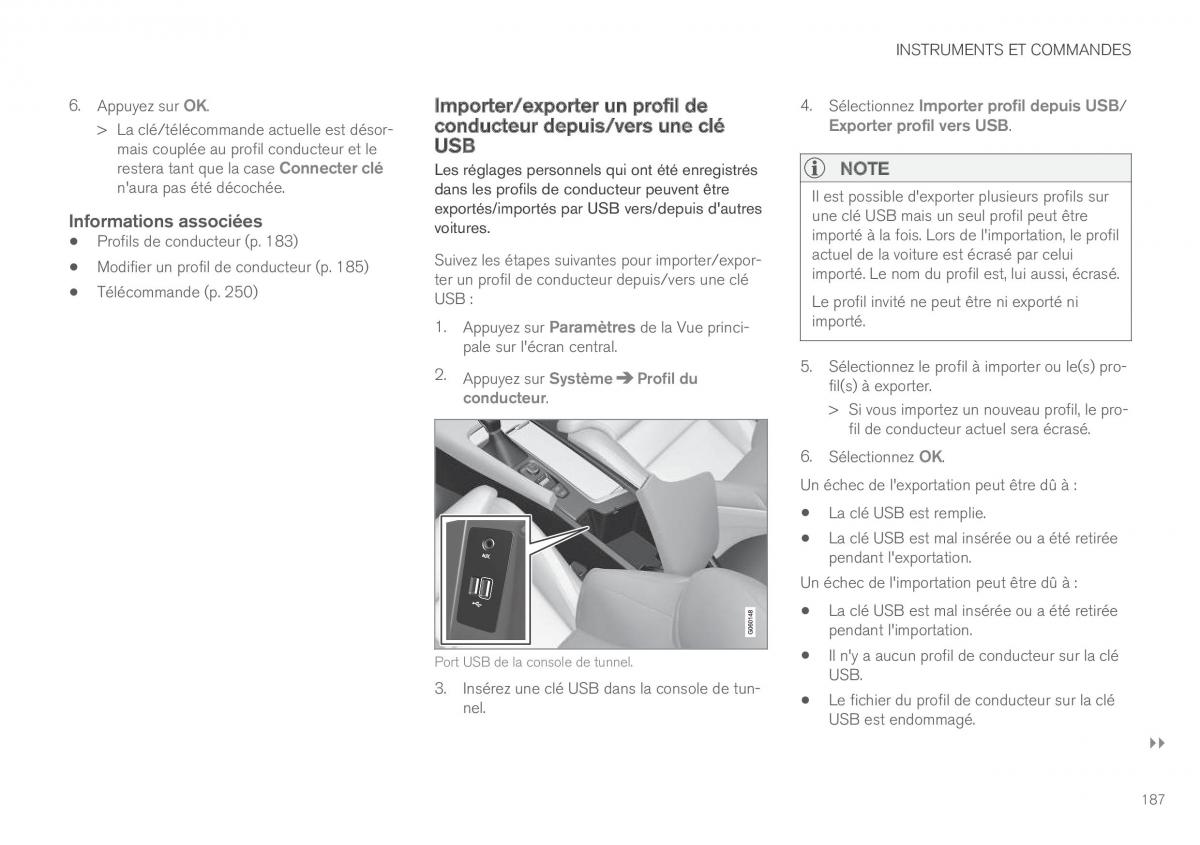 Volvo XC90 II 2 manuel du proprietaire / page 189