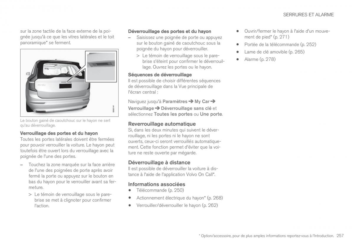 Volvo XC90 II 2 manuel du proprietaire / page 259