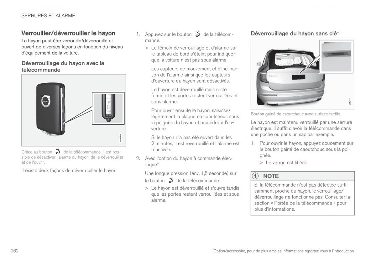 Volvo XC90 II 2 manuel du proprietaire / page 264