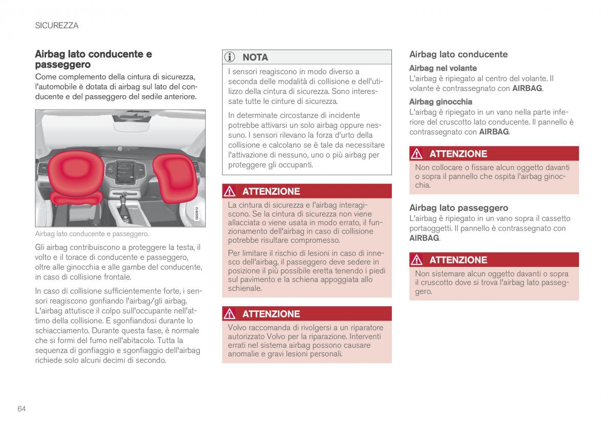 Volvo XC90 II 2 manuale del proprietario / page 66