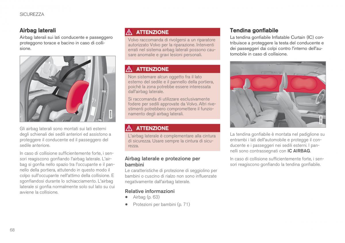 Volvo XC90 II 2 manuale del proprietario / page 70