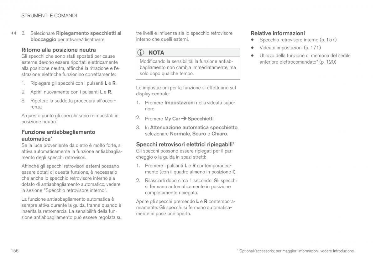 Volvo XC90 II 2 manuale del proprietario / page 158