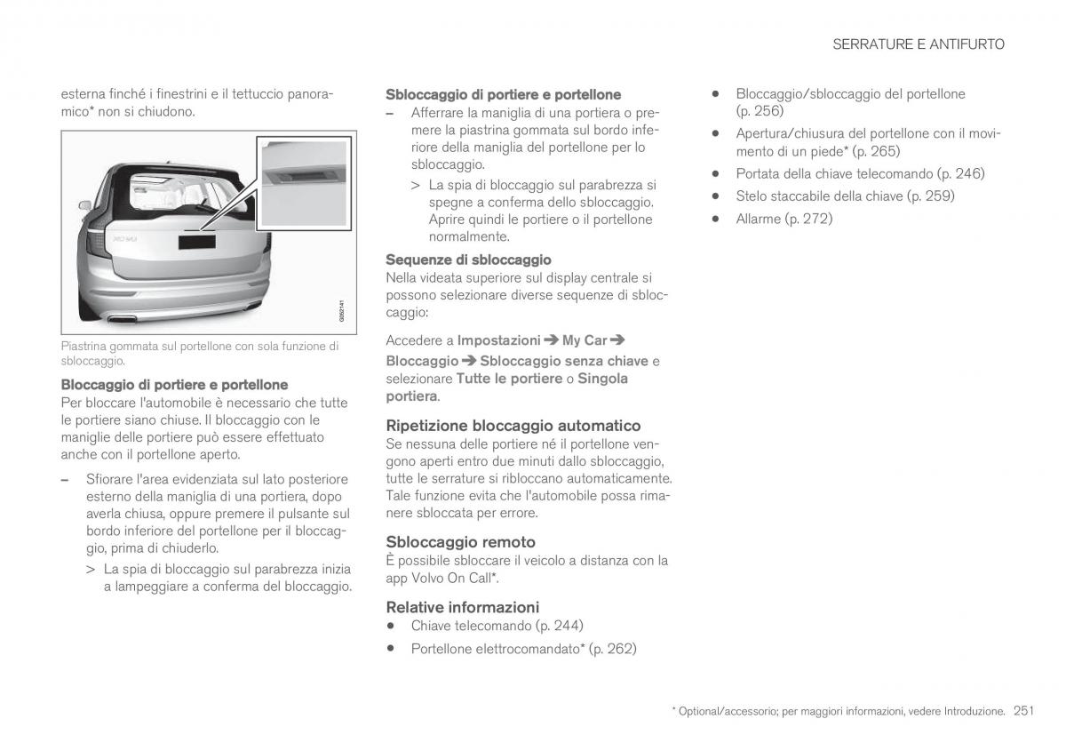 Volvo XC90 II 2 manuale del proprietario / page 253