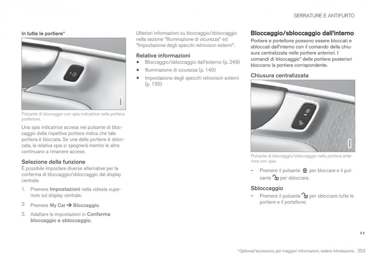 Volvo XC90 II 2 manuale del proprietario / page 255