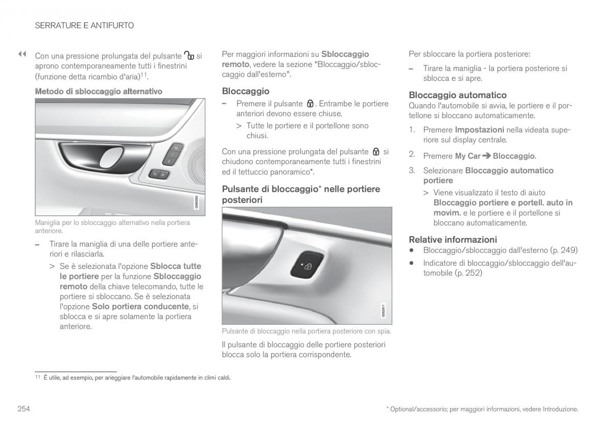 Volvo XC90 II 2 manuale del proprietario / page 256