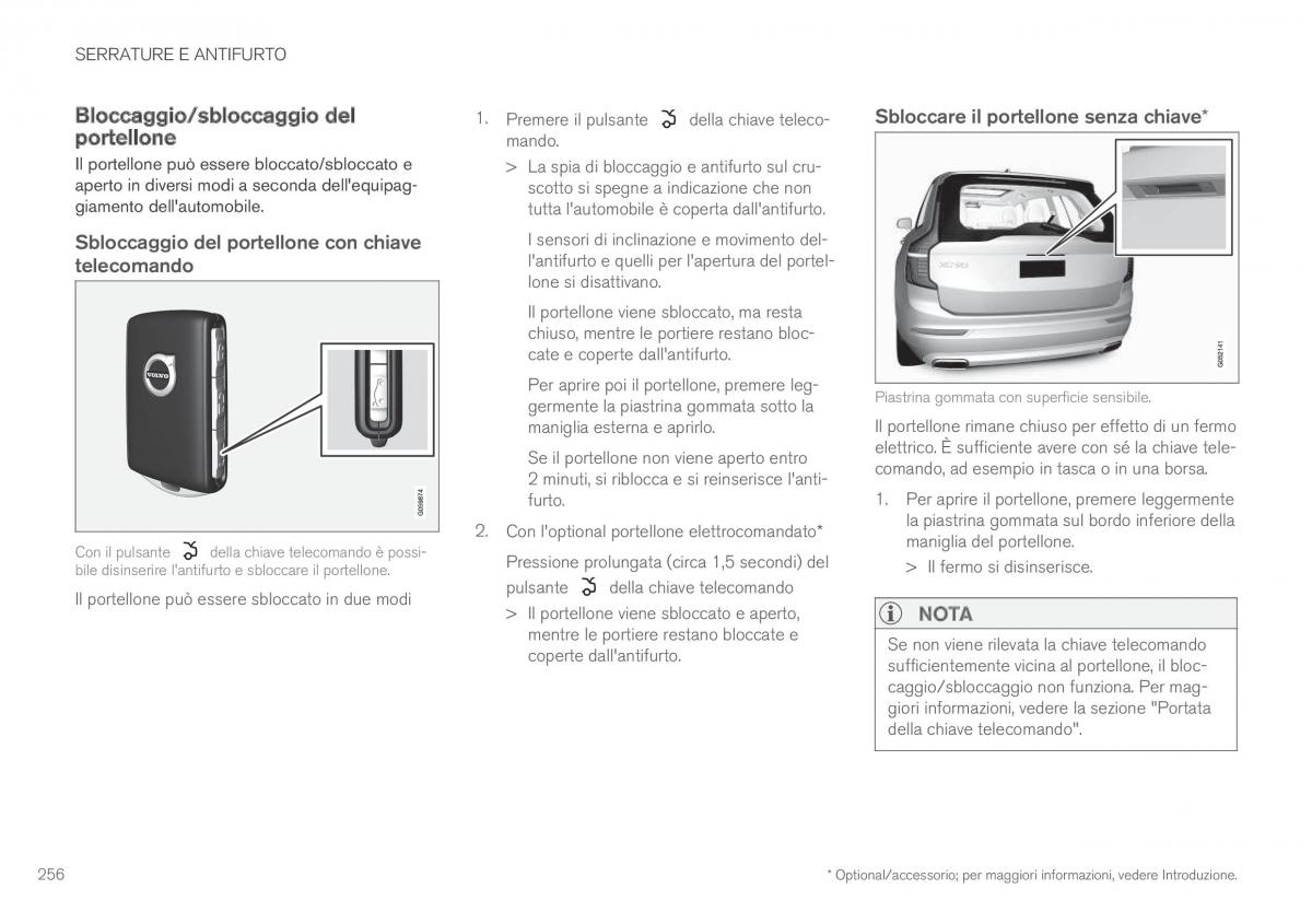 Volvo XC90 II 2 manuale del proprietario / page 258