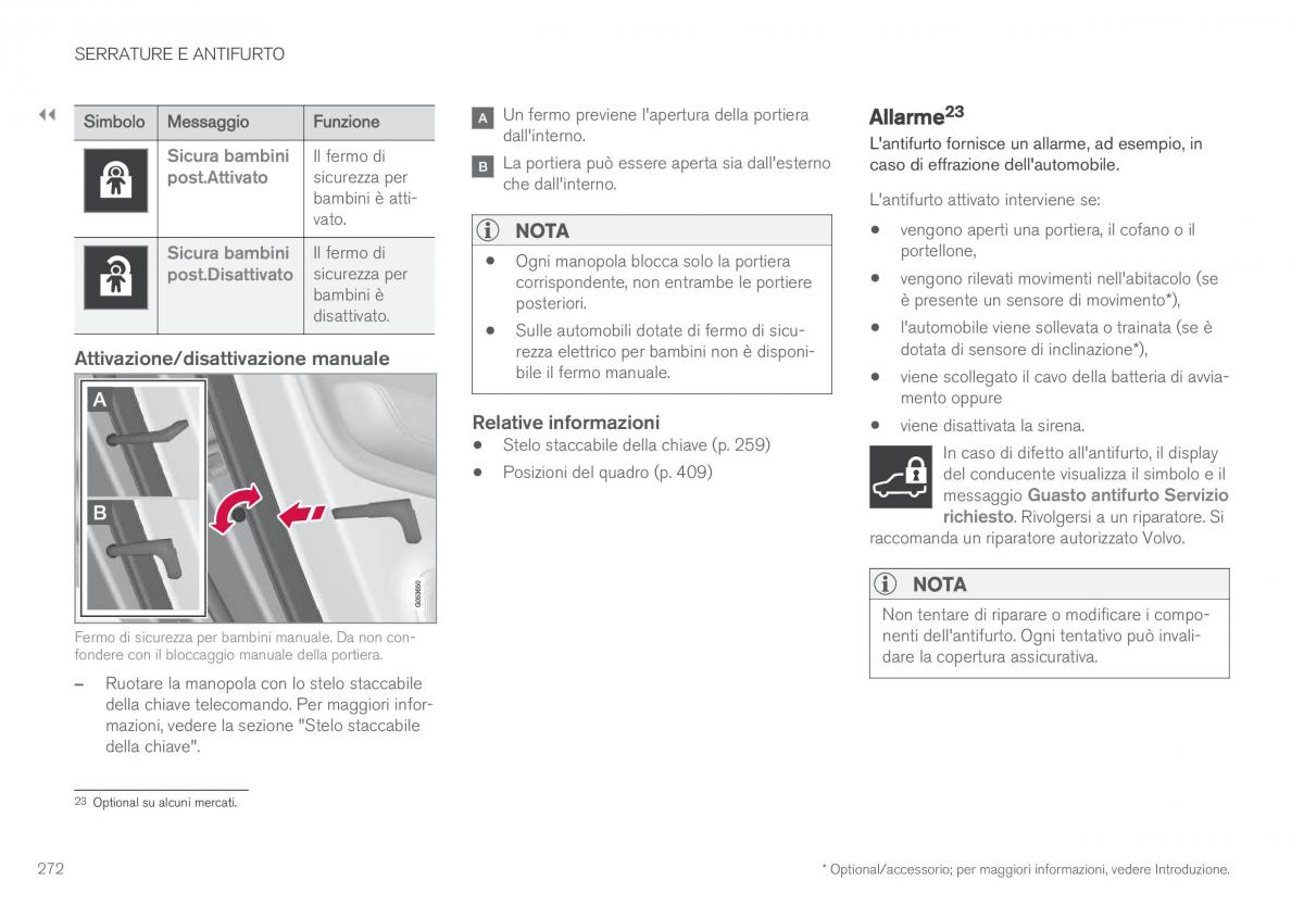 Volvo XC90 II 2 manuale del proprietario / page 274