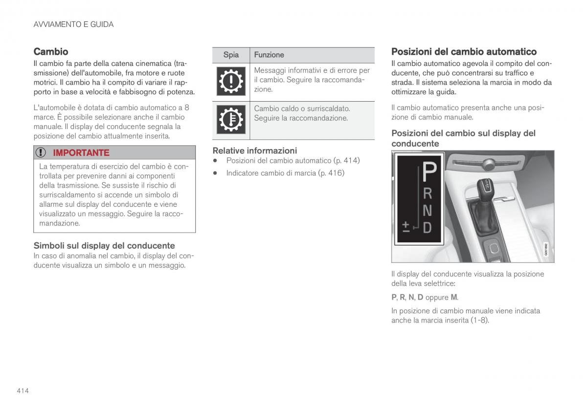 Volvo XC90 II 2 manuale del proprietario / page 416