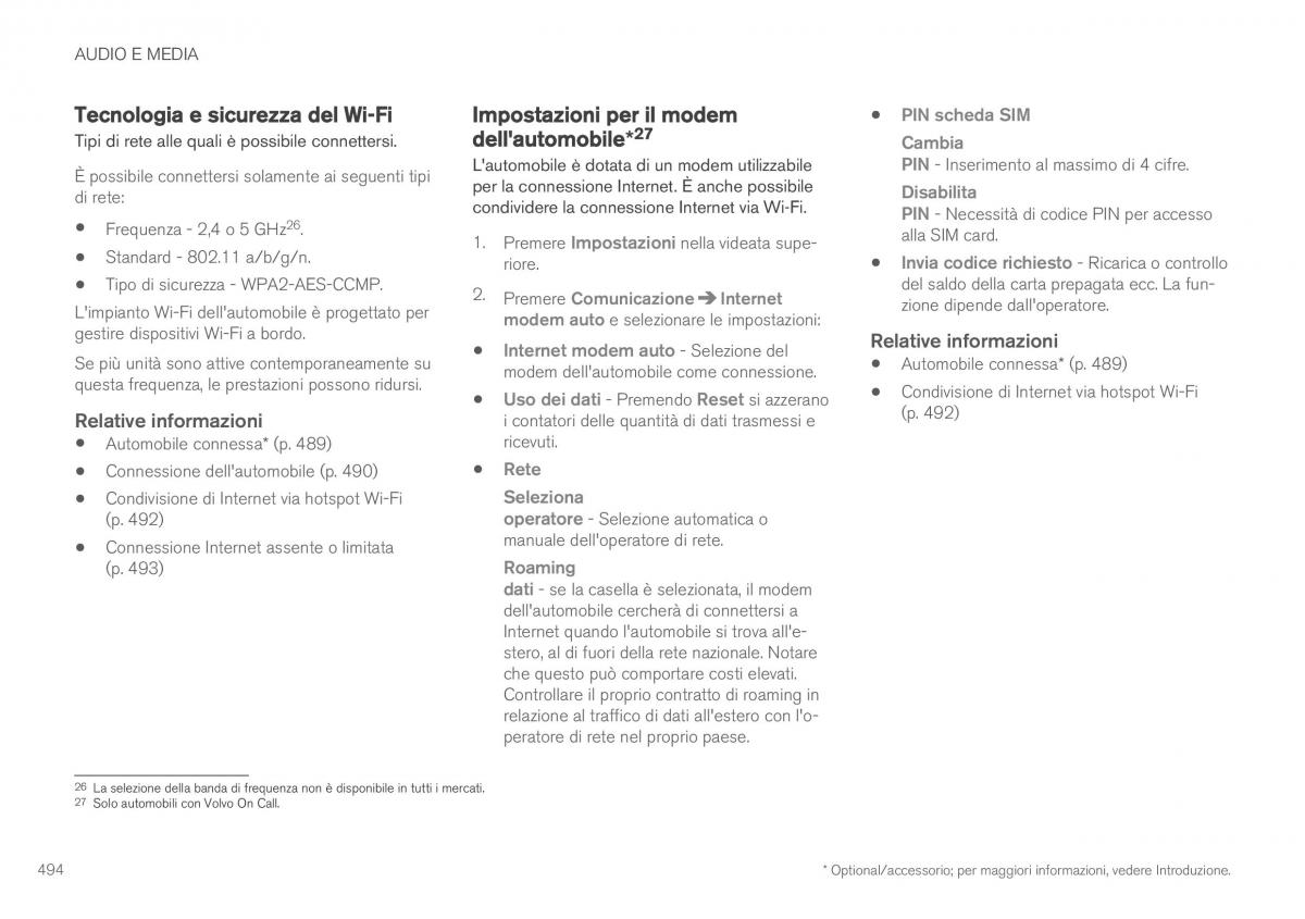 Volvo XC90 II 2 manuale del proprietario / page 496