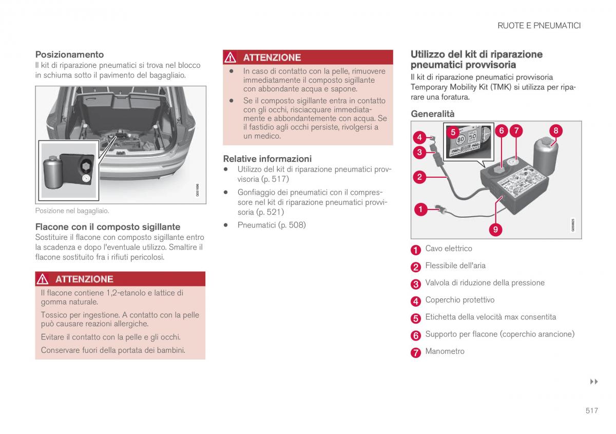 Volvo XC90 II 2 manuale del proprietario / page 519