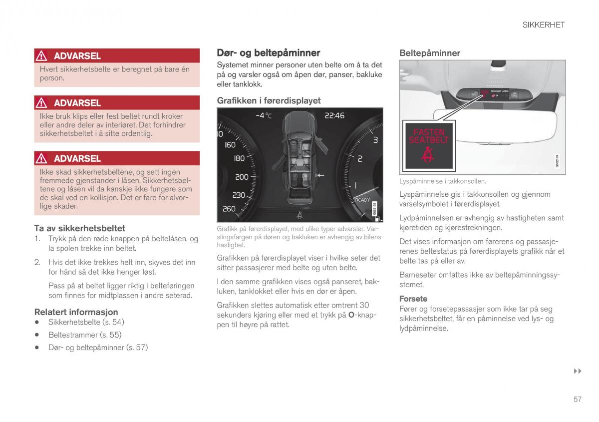 Volvo XC90 II 2 bruksanvisningen / page 59