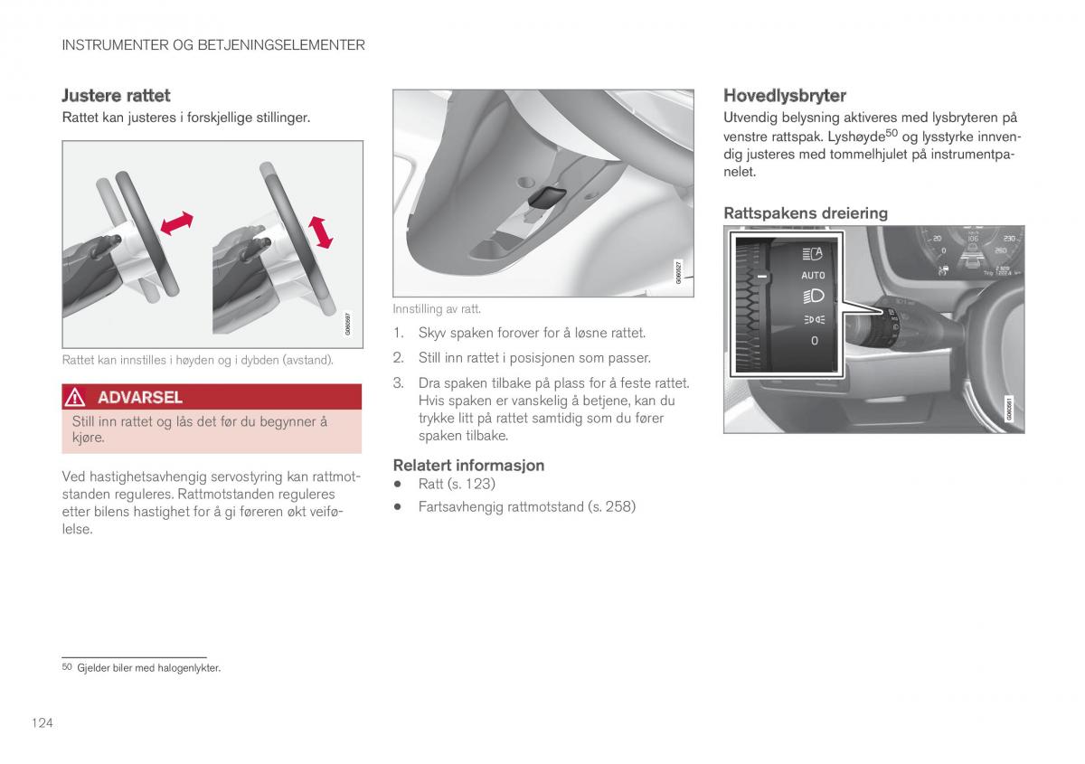 Volvo XC90 II 2 bruksanvisningen / page 126