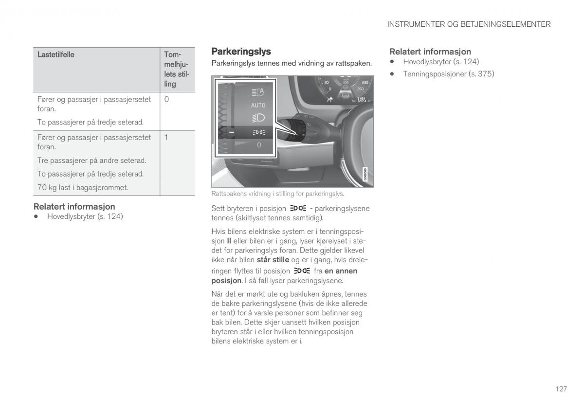 Volvo XC90 II 2 bruksanvisningen / page 129