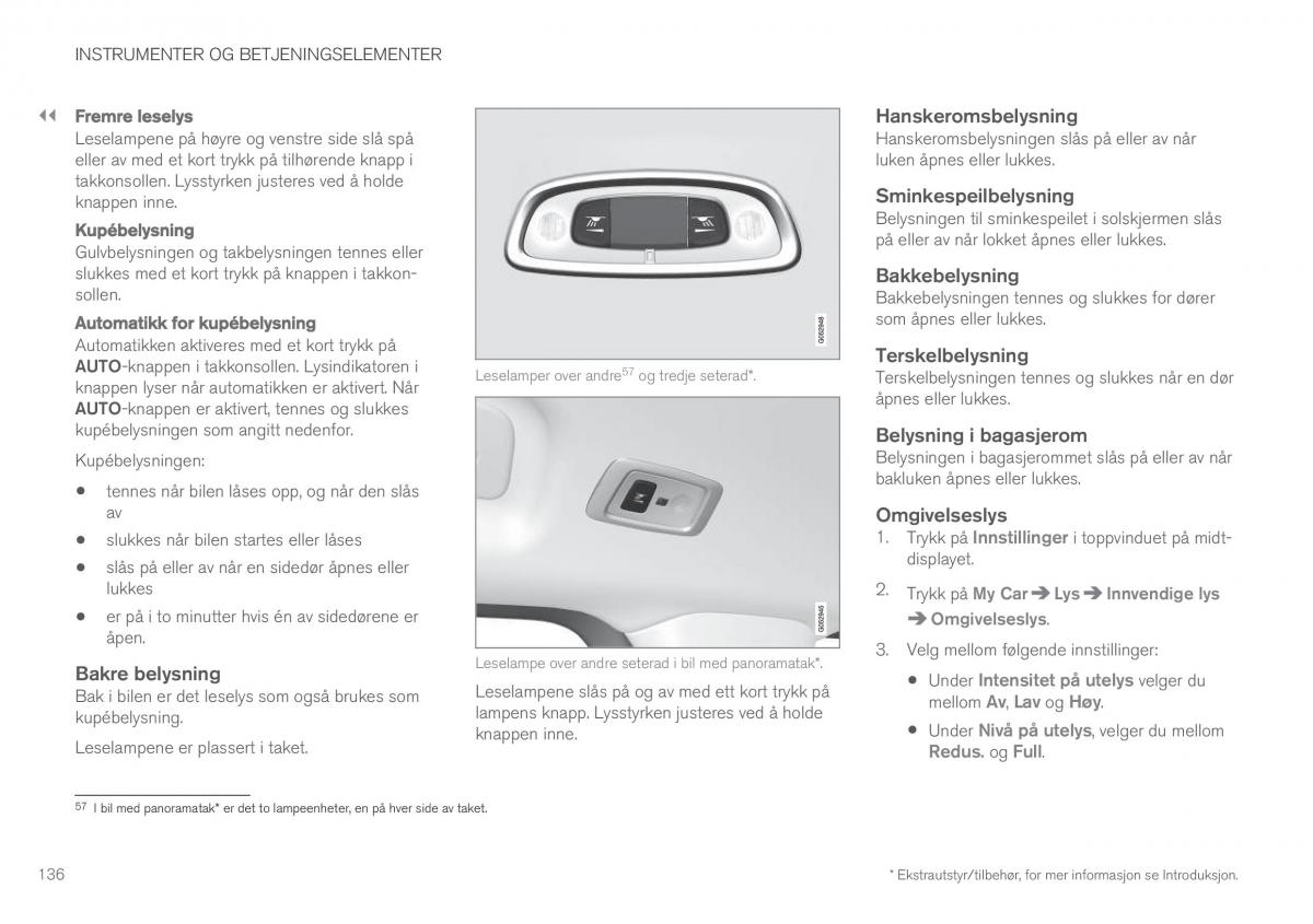 Volvo XC90 II 2 bruksanvisningen / page 138