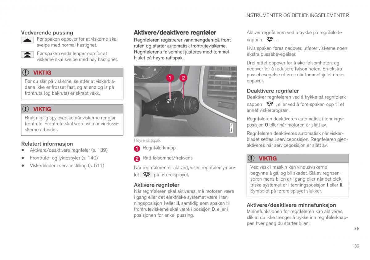 Volvo XC90 II 2 bruksanvisningen / page 141