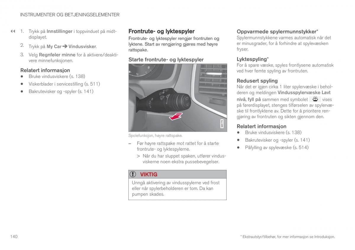 Volvo XC90 II 2 bruksanvisningen / page 142