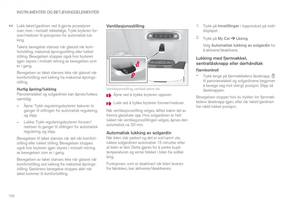 Volvo XC90 II 2 bruksanvisningen / page 152