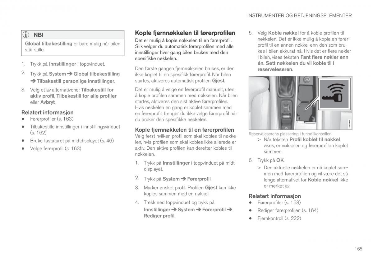 Volvo XC90 II 2 bruksanvisningen / page 167