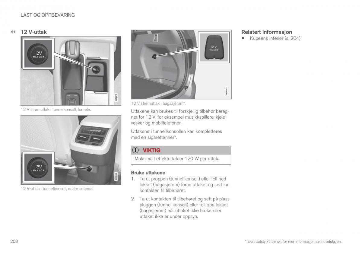 Volvo XC90 II 2 bruksanvisningen / page 210