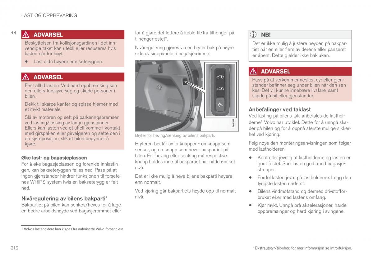 Volvo XC90 II 2 bruksanvisningen / page 214