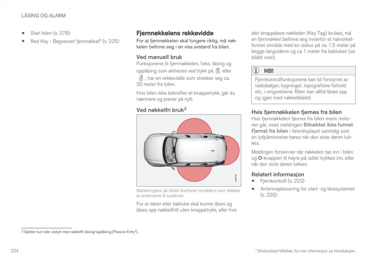 Volvo XC90 II 2 bruksanvisningen / page 226