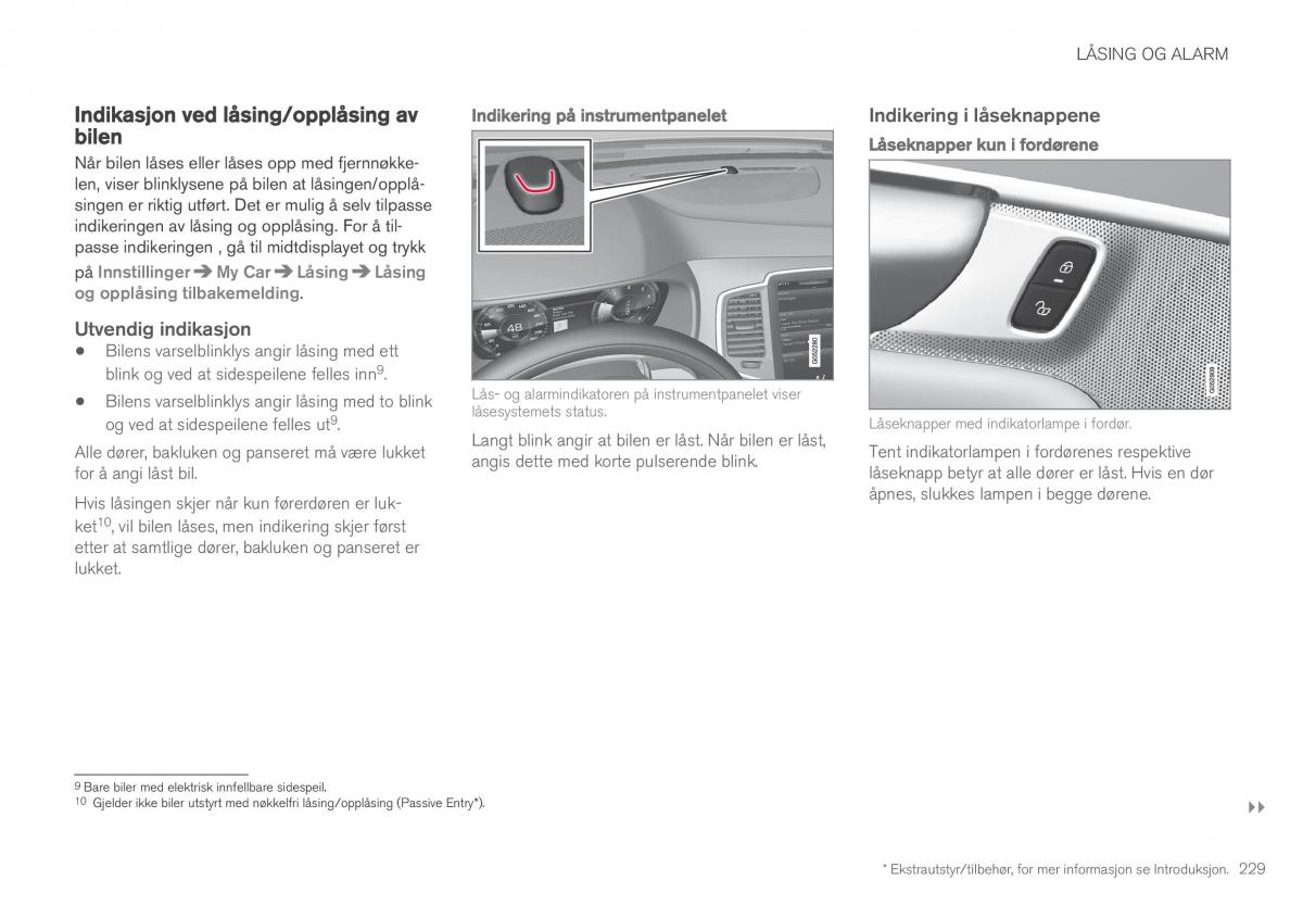 Volvo XC90 II 2 bruksanvisningen / page 231