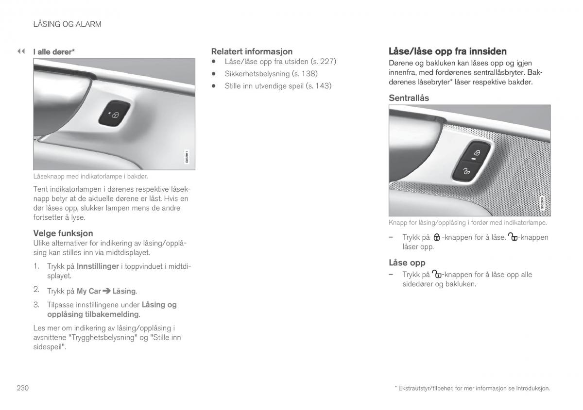 Volvo XC90 II 2 bruksanvisningen / page 232