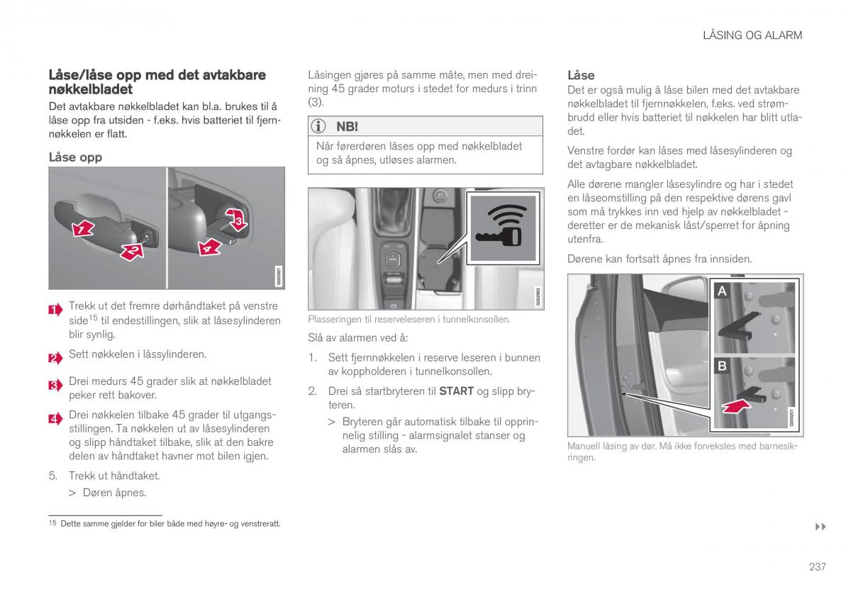 Volvo XC90 II 2 bruksanvisningen / page 239