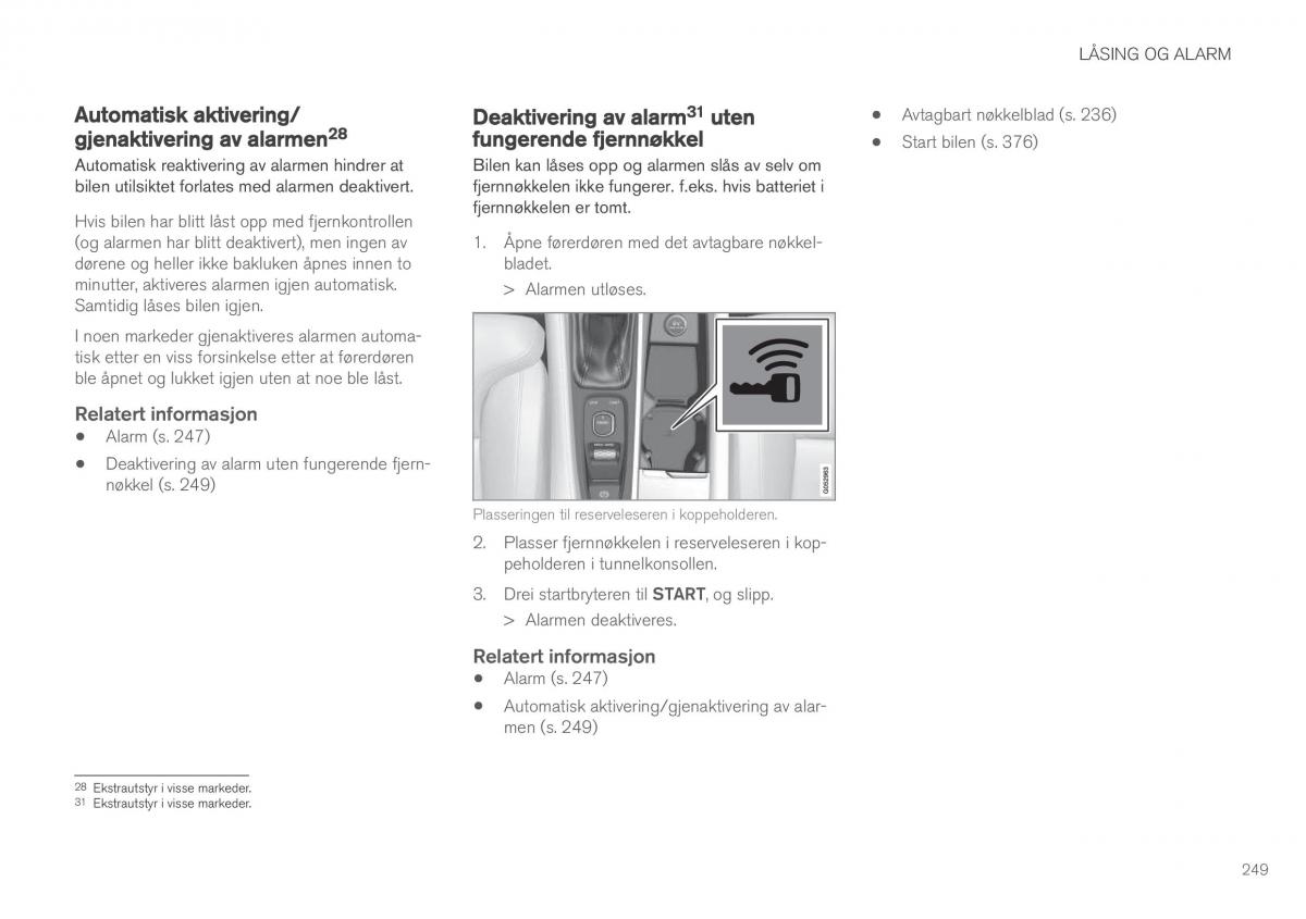 Volvo XC90 II 2 bruksanvisningen / page 251