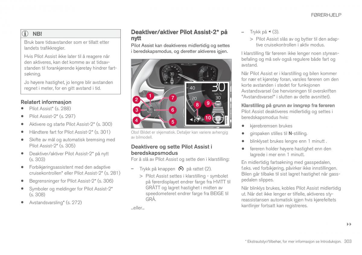 Volvo XC90 II 2 bruksanvisningen / page 305