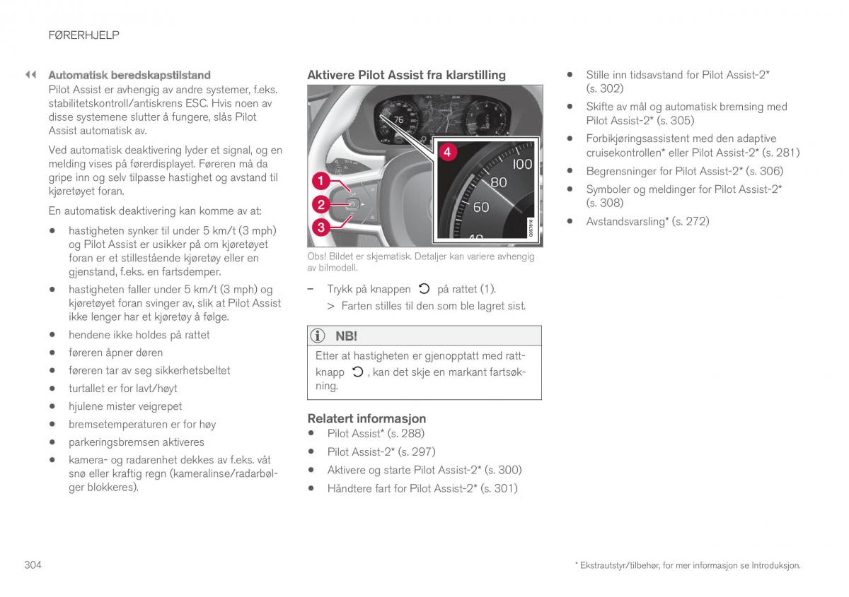 Volvo XC90 II 2 bruksanvisningen / page 306