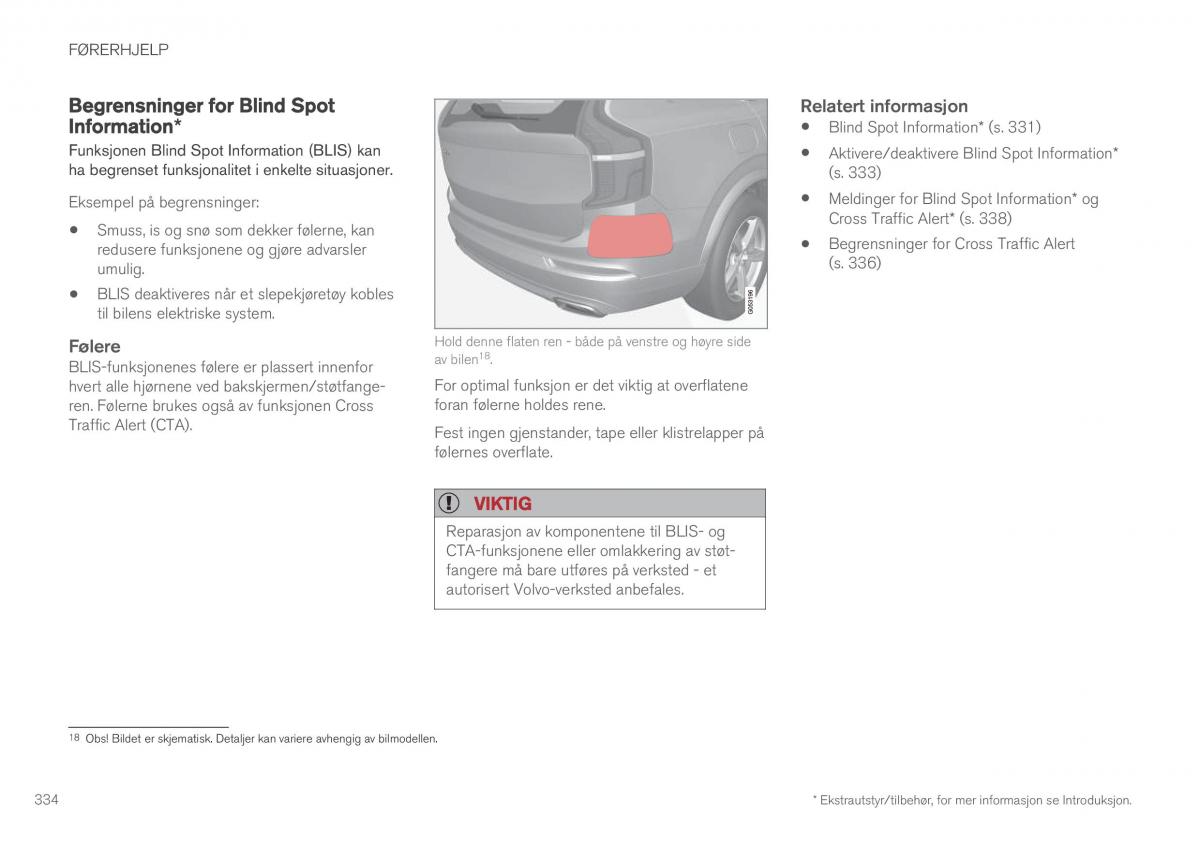 Volvo XC90 II 2 bruksanvisningen / page 336