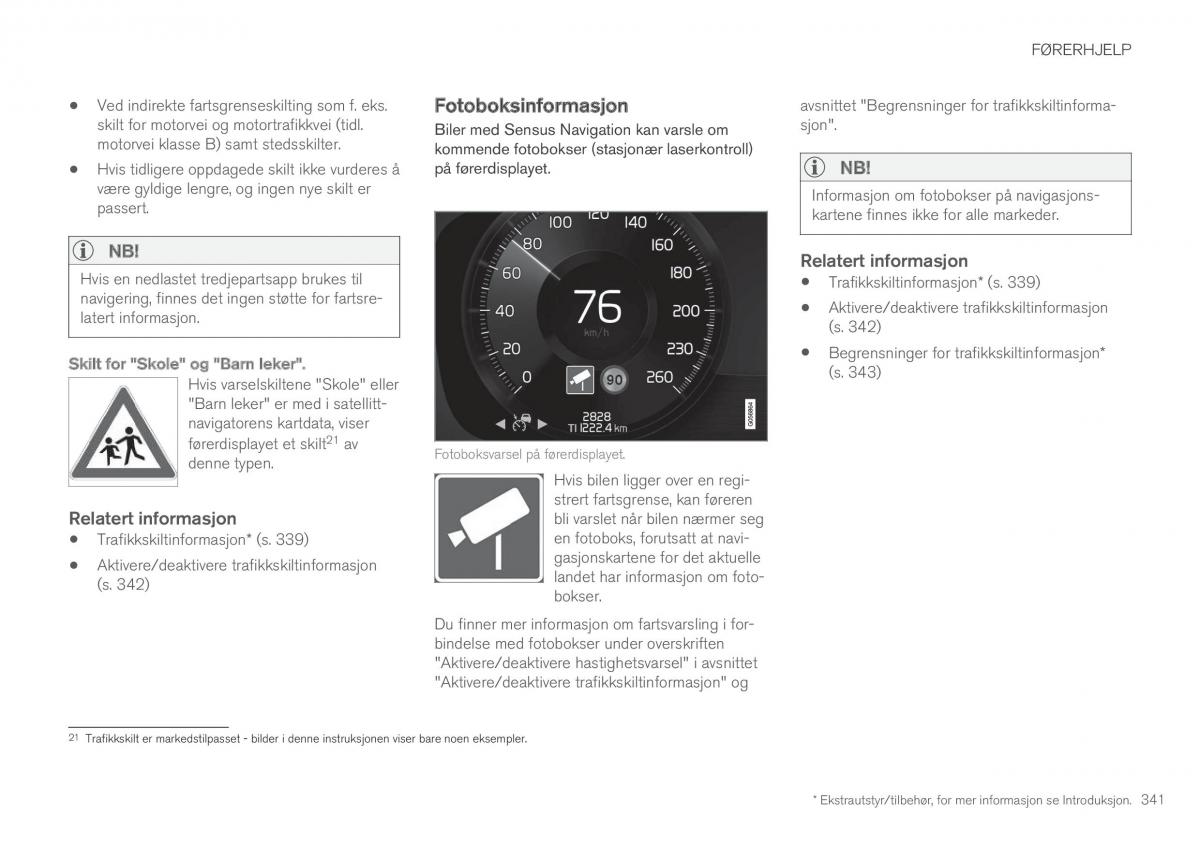 Volvo XC90 II 2 bruksanvisningen / page 343