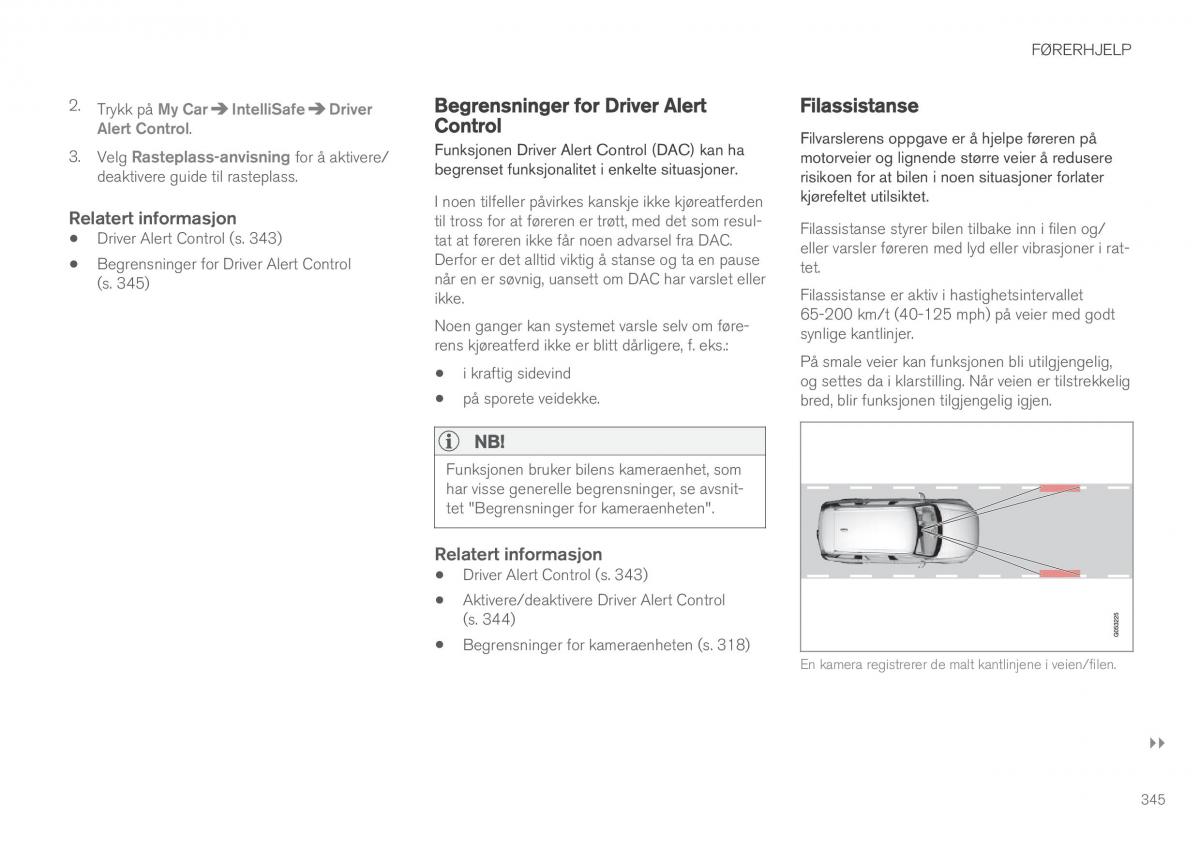 Volvo XC90 II 2 bruksanvisningen / page 347