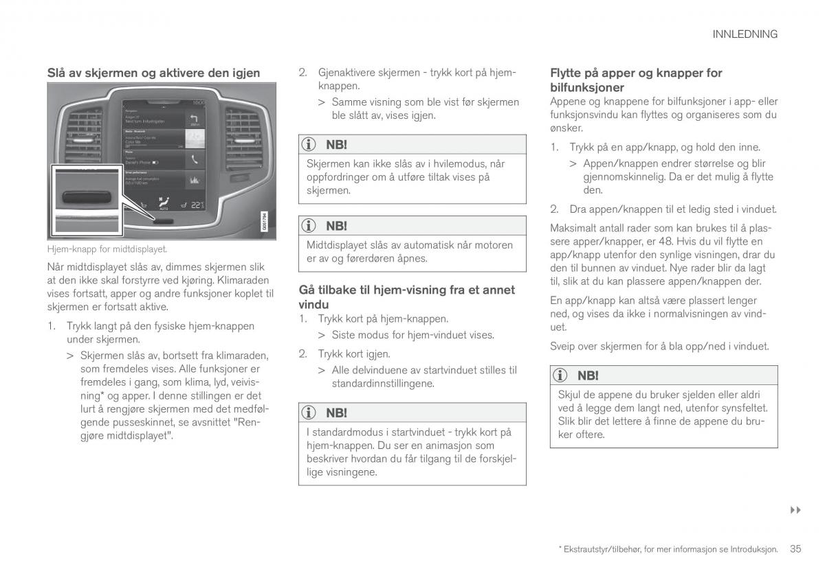 Volvo XC90 II 2 bruksanvisningen / page 37