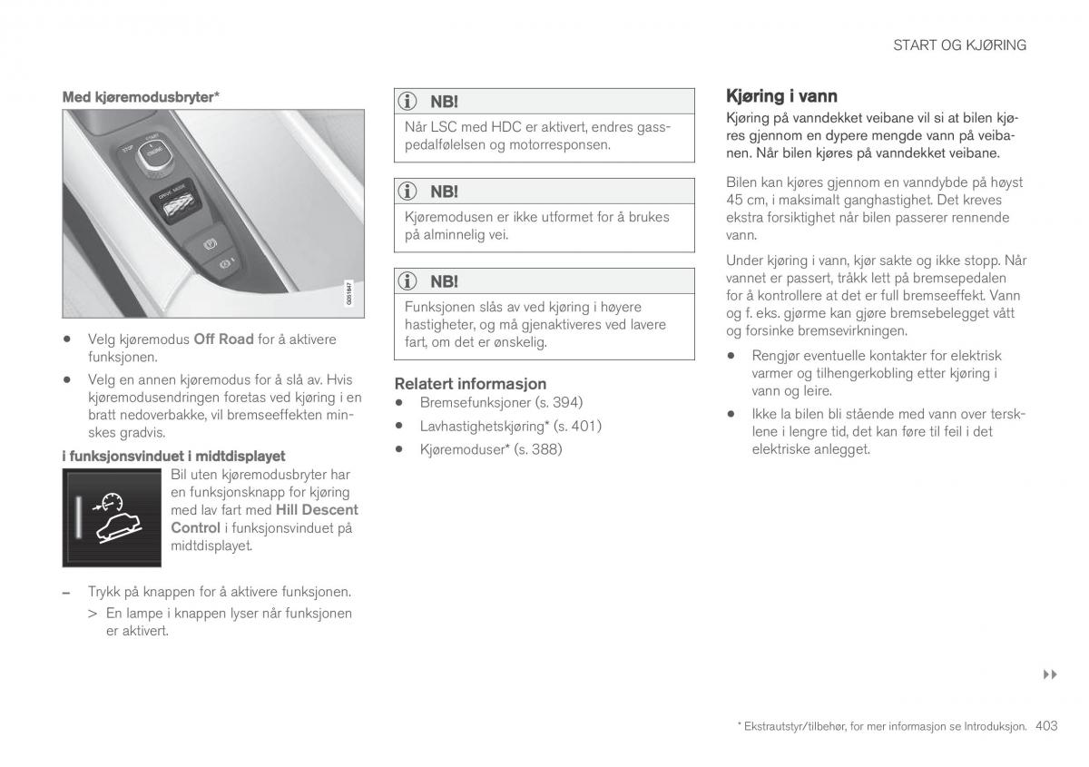 Volvo XC90 II 2 bruksanvisningen / page 405