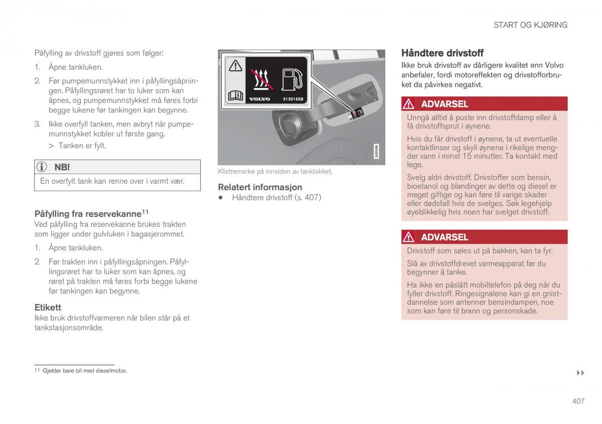 Volvo XC90 II 2 bruksanvisningen / page 409