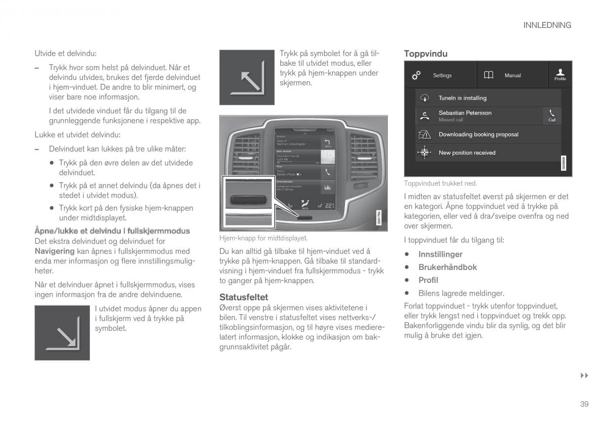 Volvo XC90 II 2 bruksanvisningen / page 41