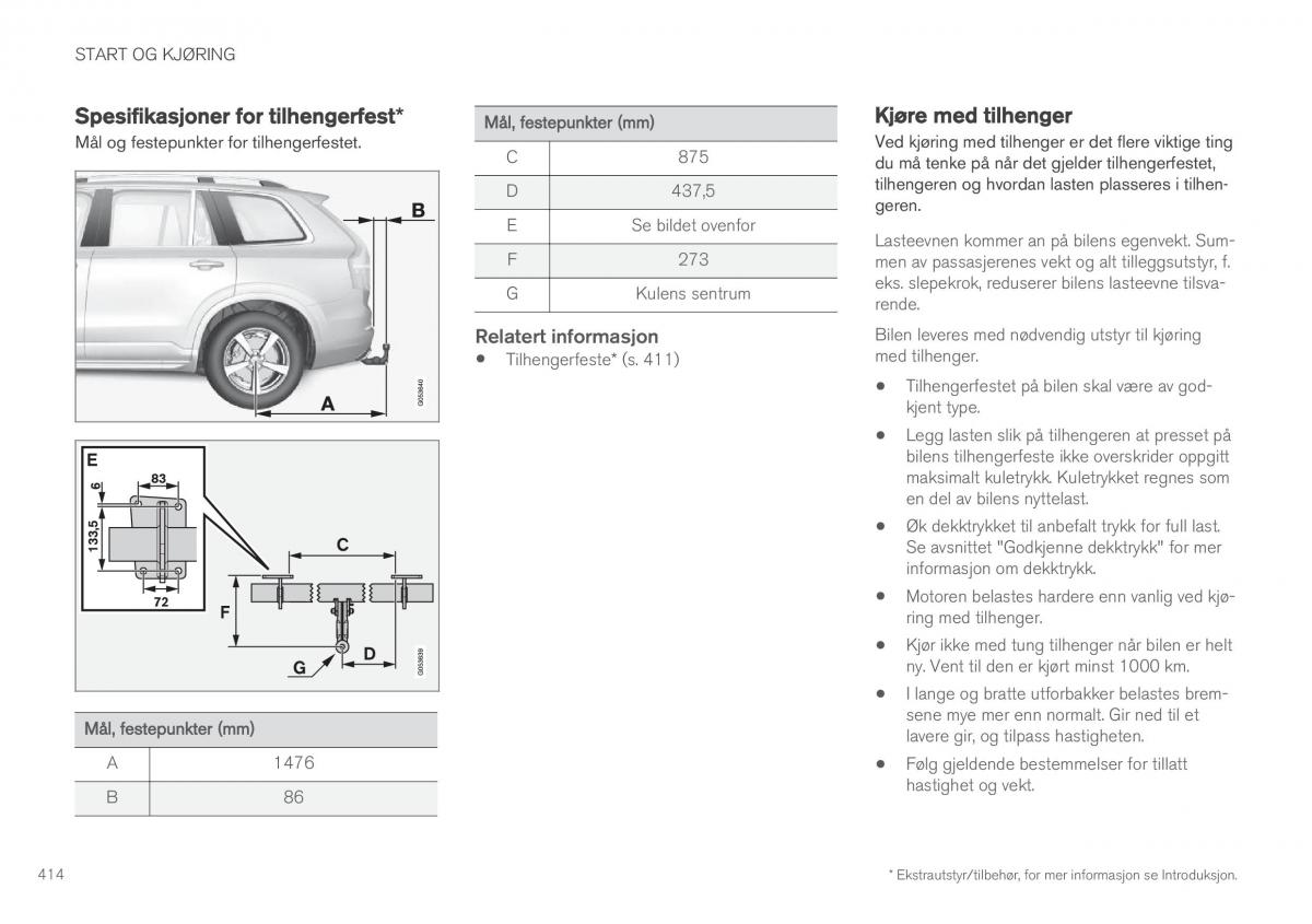 Volvo XC90 II 2 bruksanvisningen / page 416