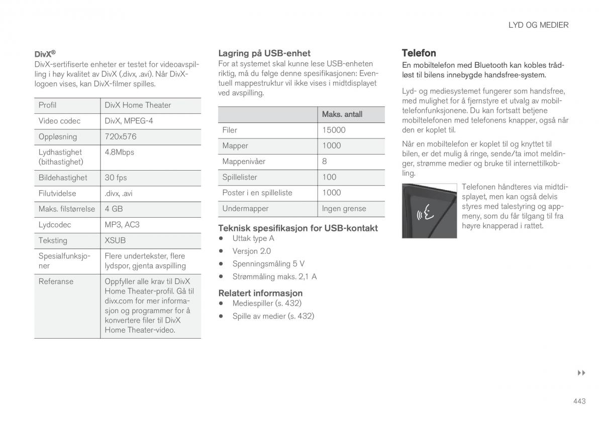 Volvo XC90 II 2 bruksanvisningen / page 445