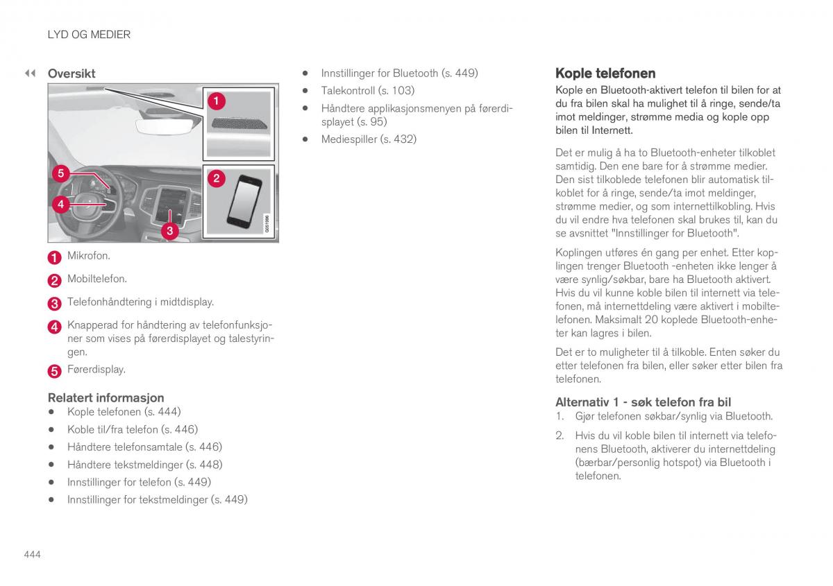 Volvo XC90 II 2 bruksanvisningen / page 446