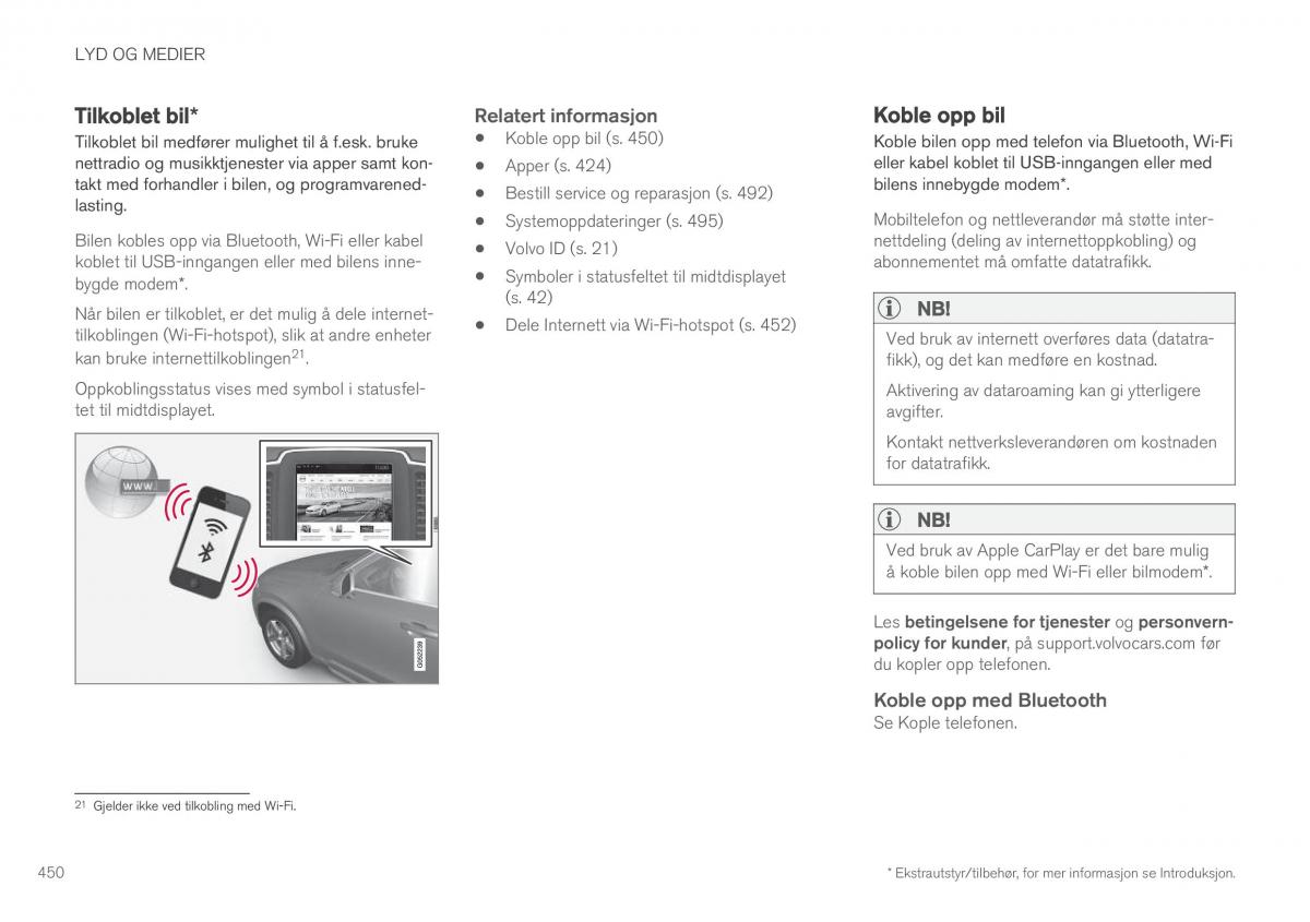 Volvo XC90 II 2 bruksanvisningen / page 452