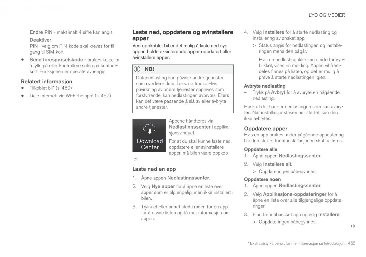 Volvo XC90 II 2 bruksanvisningen / page 457