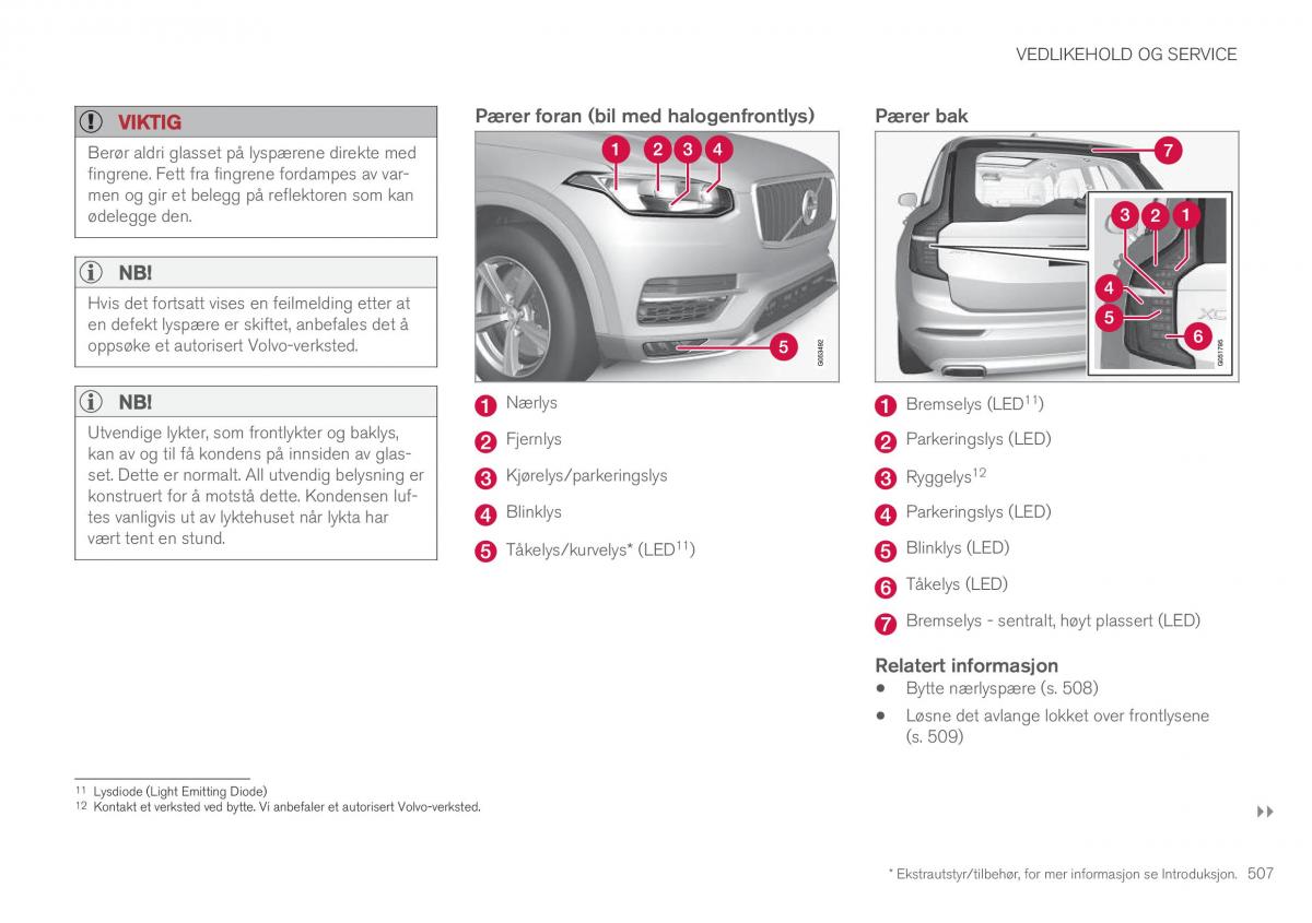 Volvo XC90 II 2 bruksanvisningen / page 509