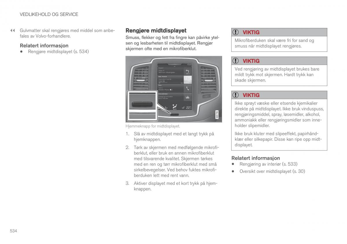 Volvo XC90 II 2 bruksanvisningen / page 536