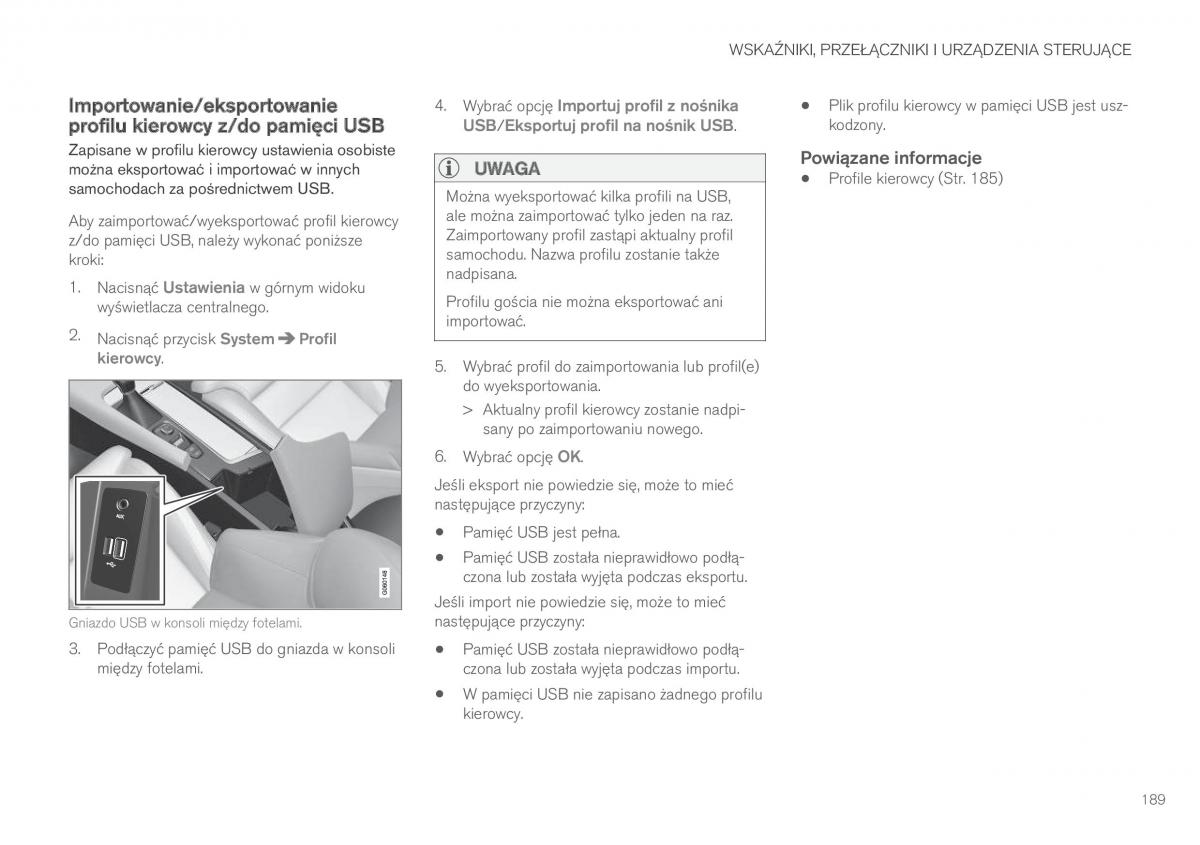 Volvo XC90 II 2 instrukcja obslugi / page 191